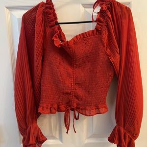 Orange off shoulder top